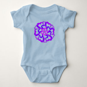 One Purple Blossom Heart Baby Bodysuit