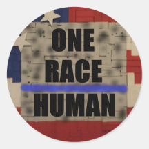 ONE RACE-Human   sticker