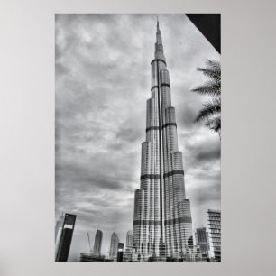 One Rainy day at Burj Khalifa Poster