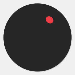 One red dot squash ball custom stickers