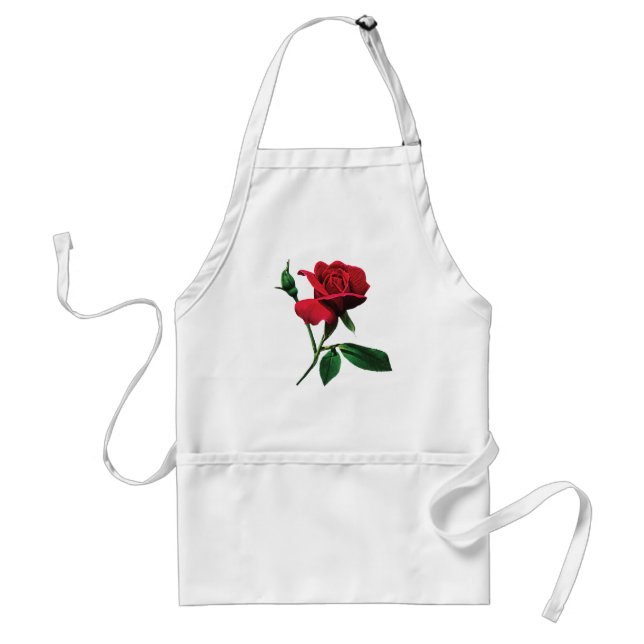 One Red Rosebud Aprons (Front)
