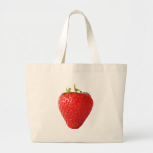 One Red Strawberry jtcnm Large Tote Bag