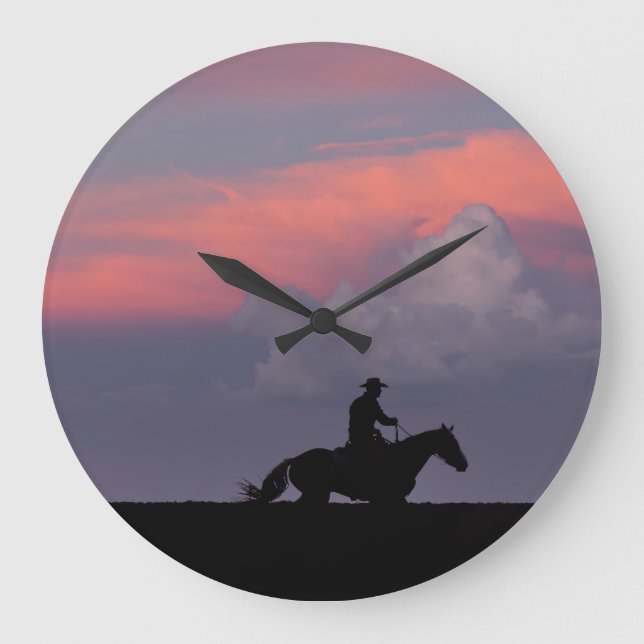 One Rider, One Horizon Large Clock (Front)