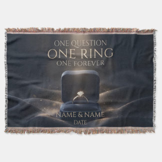 One Ring One Forever Romantic Marriage Proposal Throw Blanket
