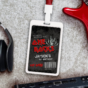 One Rocks - 1st Birthday VIP All Access ID Badge