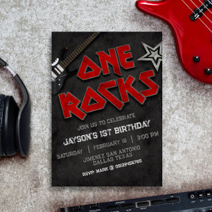 One Rocks Birthday Invitation