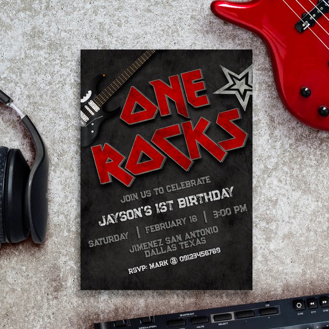 One Rocks Birthday Invitation (Creator Uploaded)