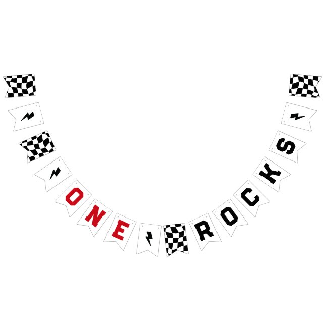 One Rocks First Birthday Rock n Roll Bunting (All)