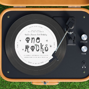 One Rocks   Retro Rock'n'roll Vinyl Record Invitation