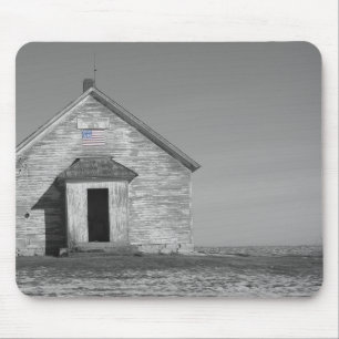 One Room School in Black and White Selective Colou Mouse Pad