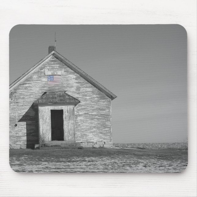 One Room School in Black and White Selective Colou Mouse Pad (Front)