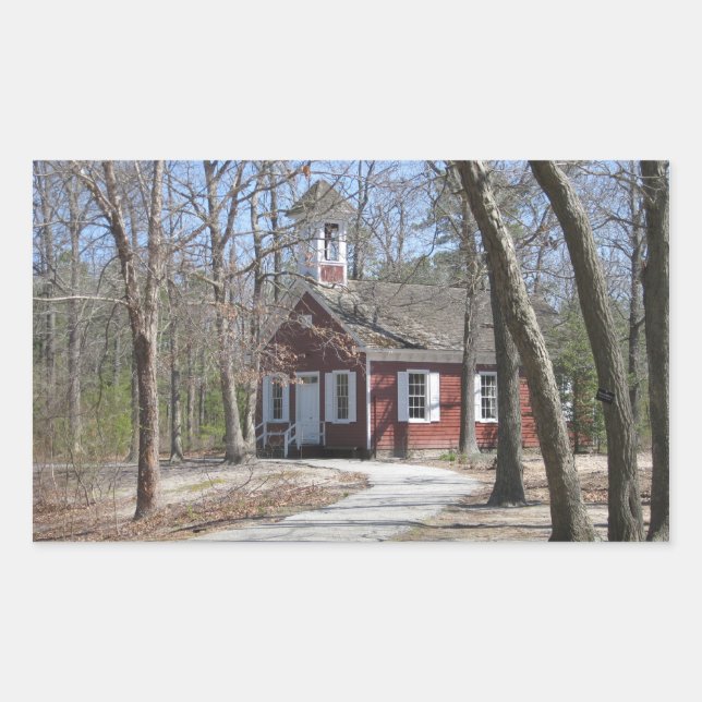 One Room Schoolhouse Rectangular Sticker (Front)