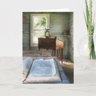 One Room Schoolhouse with Book Card