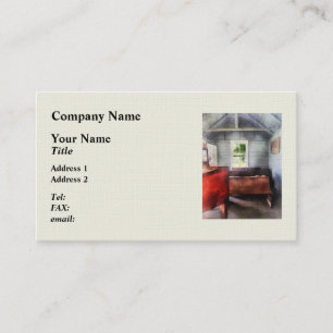 One Room Schoolhouse with Hurricane Lamp Business Card