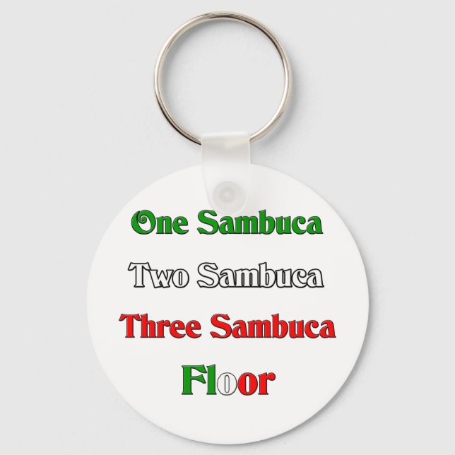 One Sambuca Key Ring (Front)