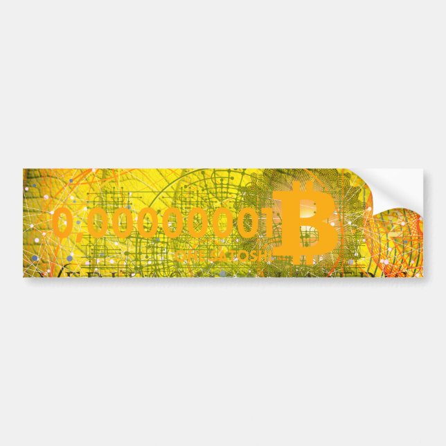 One Satoshi Bumper Sticker (Front)
