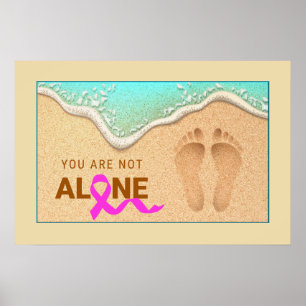 One Set of Footprints in the Sand  Poster