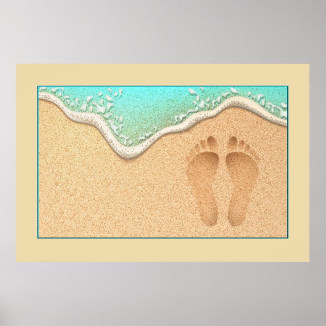 One Set of Footprints in the Sand  Poster (Front)