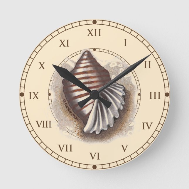 One Shell  Round Clock (Front)