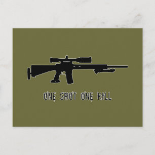 One Shot One Kill Postcard