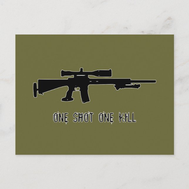 One Shot One Kill Postcard (Front)
