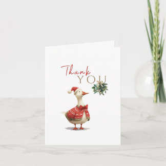 One Silly Christmas Goose Fest Winter Birthday  Thank You Card