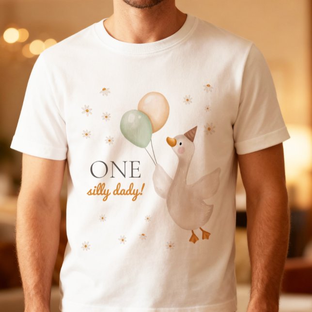One Silly Dady Goose Spring Party Farm Birthday T-Shirt (Creator Uploaded)