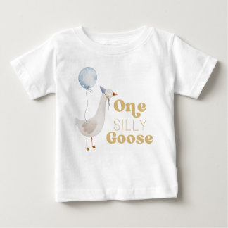 One Silly Goose 1st Birthday Baby T-Shirt