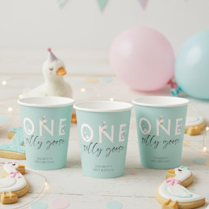 One Silly Goose 1st Birthday Cute Paper Cups