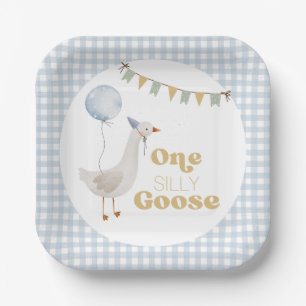 One Silly Goose 1st Birthday Paper Plate