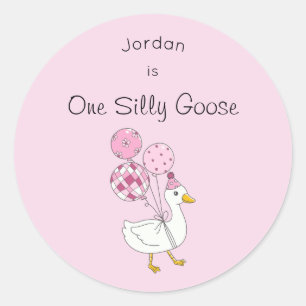One Silly Goose 1st Birthday Stickers