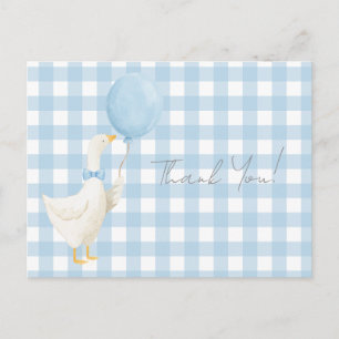 One Silly Goose 1st Birthday Thank You Postcard