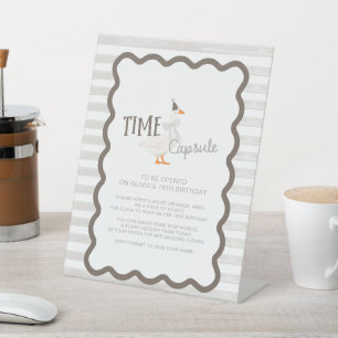 One Silly Goose 1st Birthday Time Capsule Sign