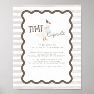 One Silly Goose 1st Birthday Time Capsule Sign