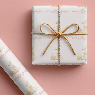 One Silly Goose 1st Birthday Wrapping Paper