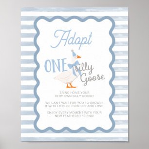 One Silly Goose Adopt a Stuffie Party Sign