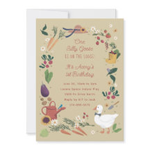 One Silly Goose Aged Farmer Garden Theme Birthday