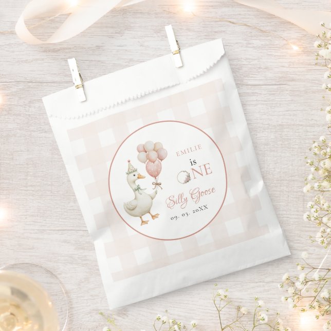 One Silly Goose Baby 1st Birthday Favour Bag (Clipped)