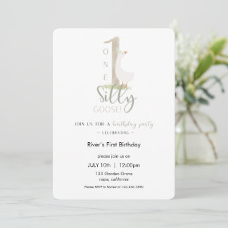 One Silly Goose Birthday Invitation