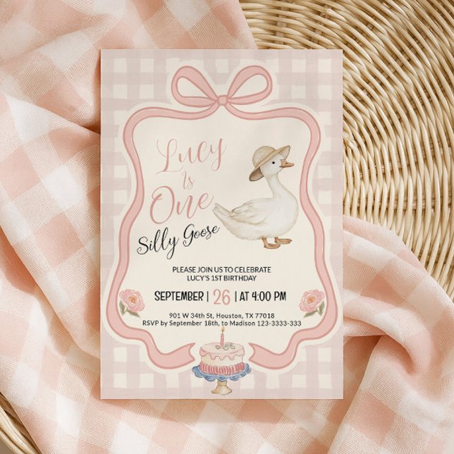 One Silly Goose Birthday Invitation (Creator Uploaded)