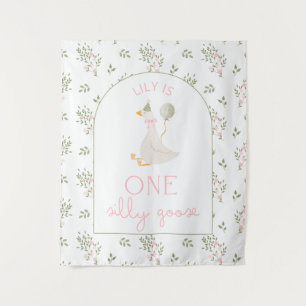 One Silly Goose Birthday Personalised Banner  Tape Tapestry