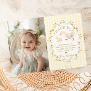 One Silly Goose Birthday Photo Thank you card
