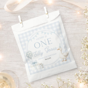 ONE Silly Goose Blue 1st Birthday Party Favour Bag