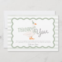 One Silly Goose Boy 1st Birthday Flat Thank You