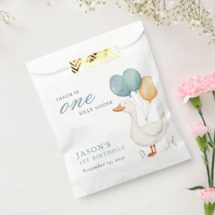 One Silly Goose Boy 1st Birthday Party Favour Bag