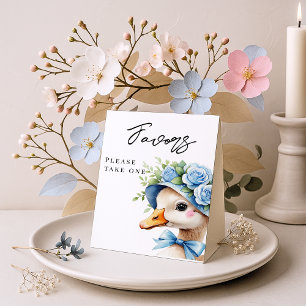 One Silly Goose Boy baby shower favours Pedestal Sign
