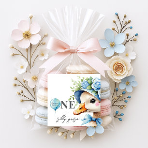 One Silly Goose Boy Birthday  Square Sticker