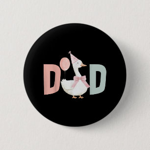 One Silly Goose Dad 1st First Birthday Family Matc 6 Cm Round Badge