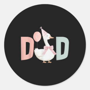 One Silly Goose Dad 1st First Birthday Family Matc Classic Round Sticker