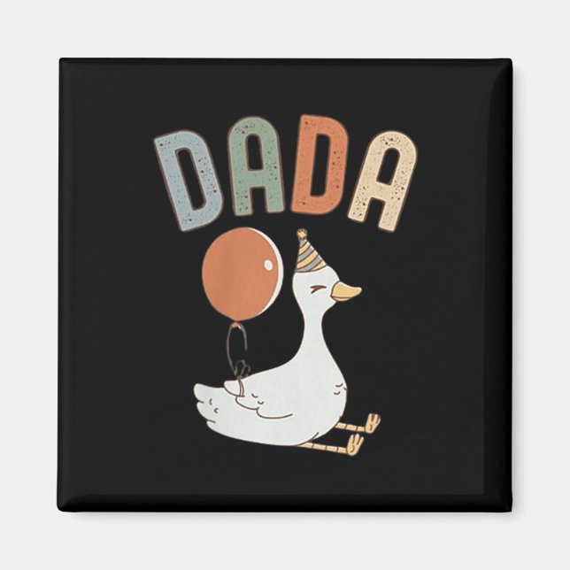 One Silly Goose Dada Funny 1st First Birthday Fami Magnet (Front)